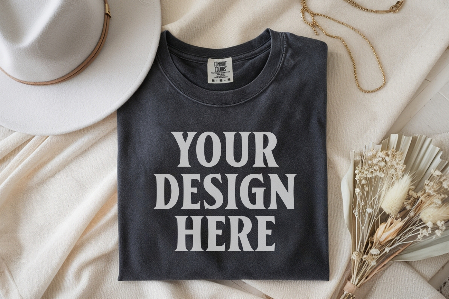 Pepper Comfort Colors 1717 Folded Tshirt Mockups product image 1