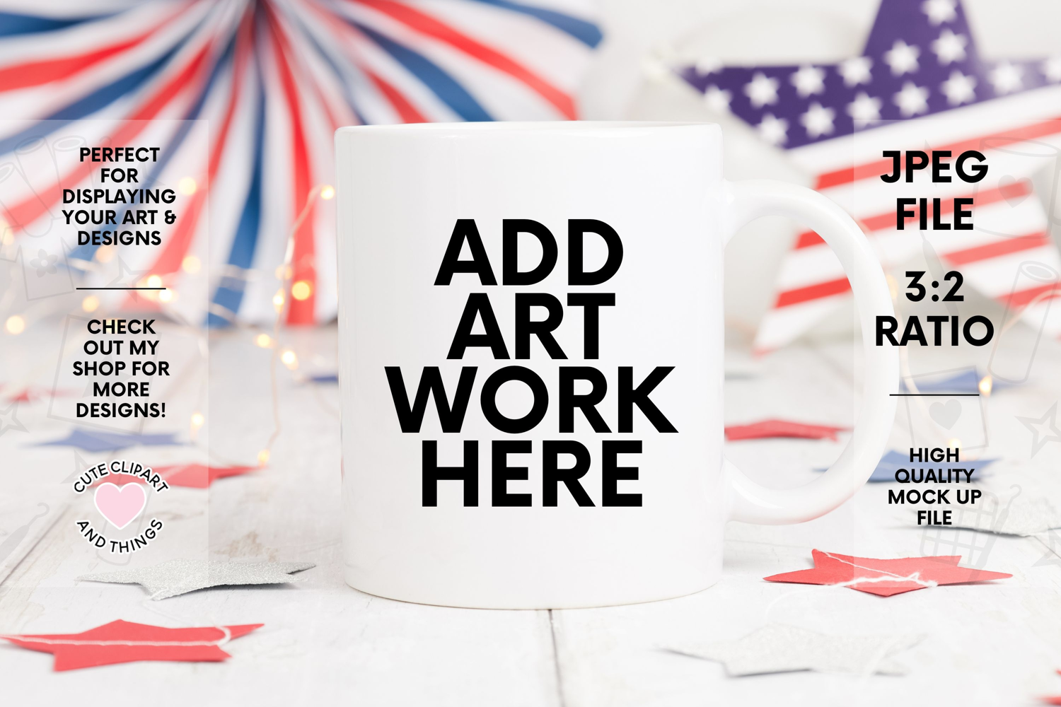 4th July 11oz Mug Mock Up