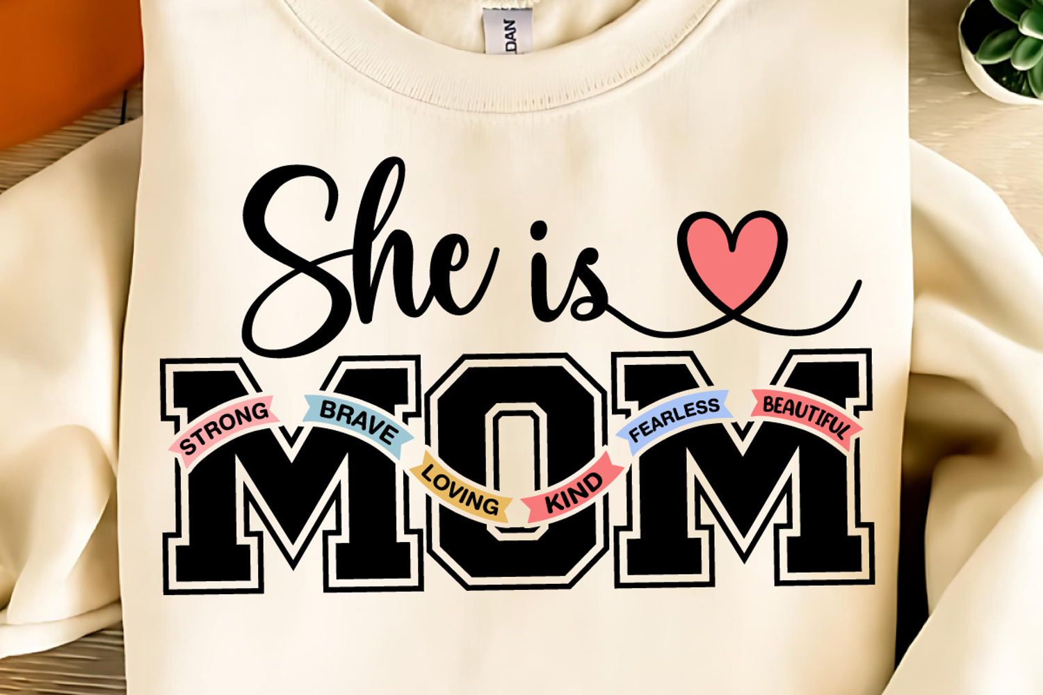 She is Mom SVG, Mother's Day SVG Shirt, Blessed Mom SVG product image 1