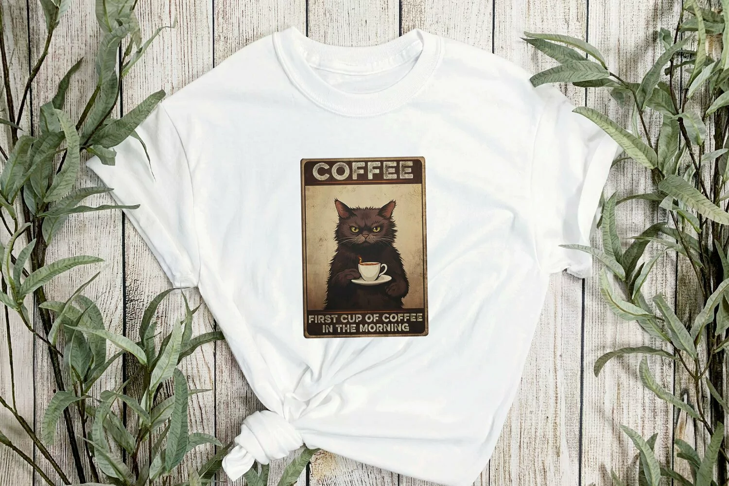 Vintage Black Cat Sublimation Clipart product image 1
