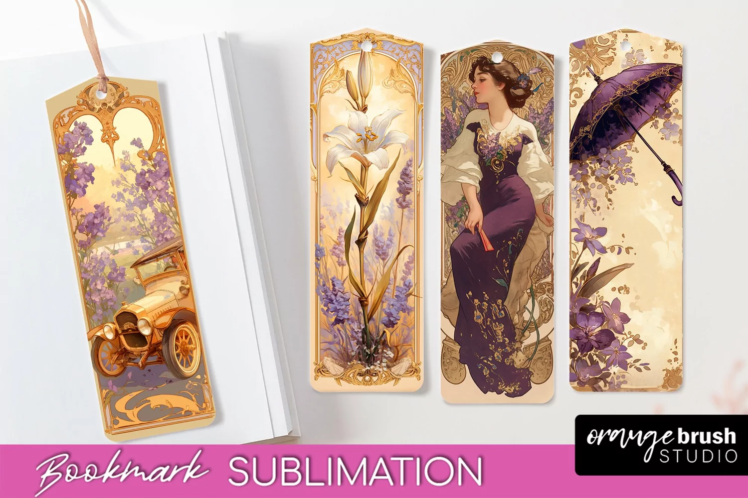 Vintage Scrapbook Bookmark Sublimation - Ephemera Bookmarks product image 1