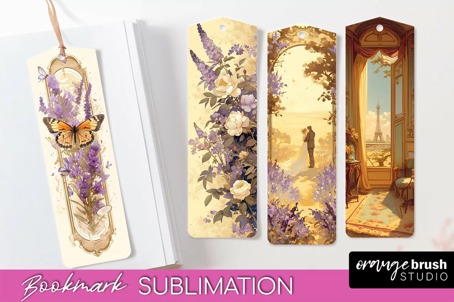 Vintage Scrapbook Bookmark Sublimation - Ephemera Bookmarks product image 1