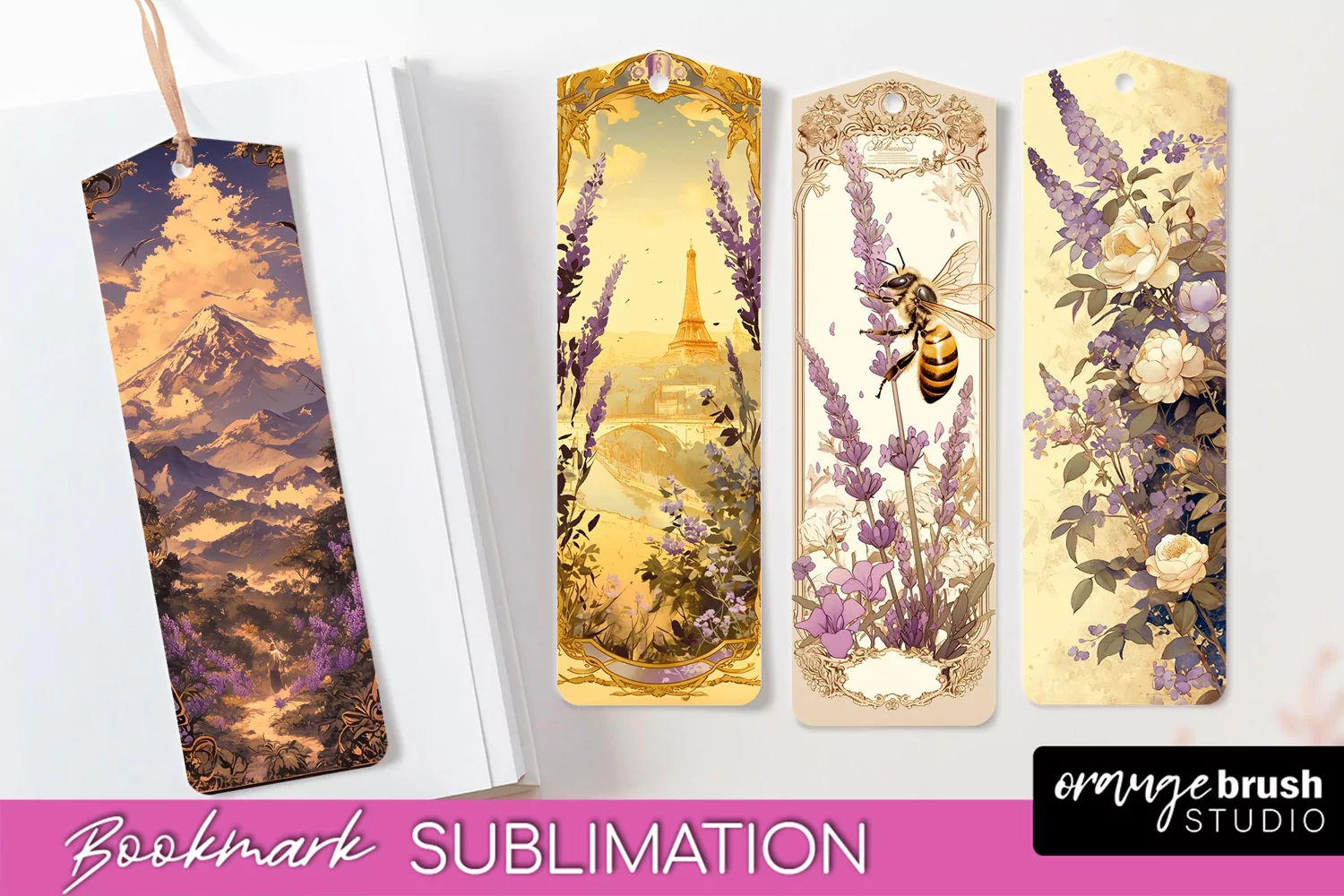 Vintage Scrapbook Bookmark Sublimation - Ephemera Bookmarks product image 1