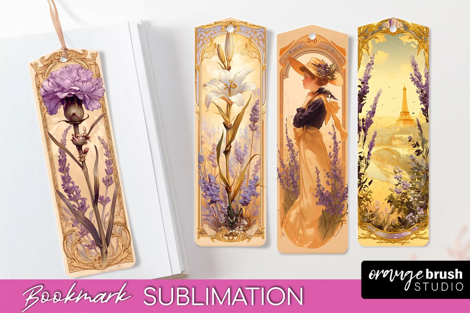 Vintage Scrapbook Bookmark Sublimation - Ephemera Bookmarks product image 1