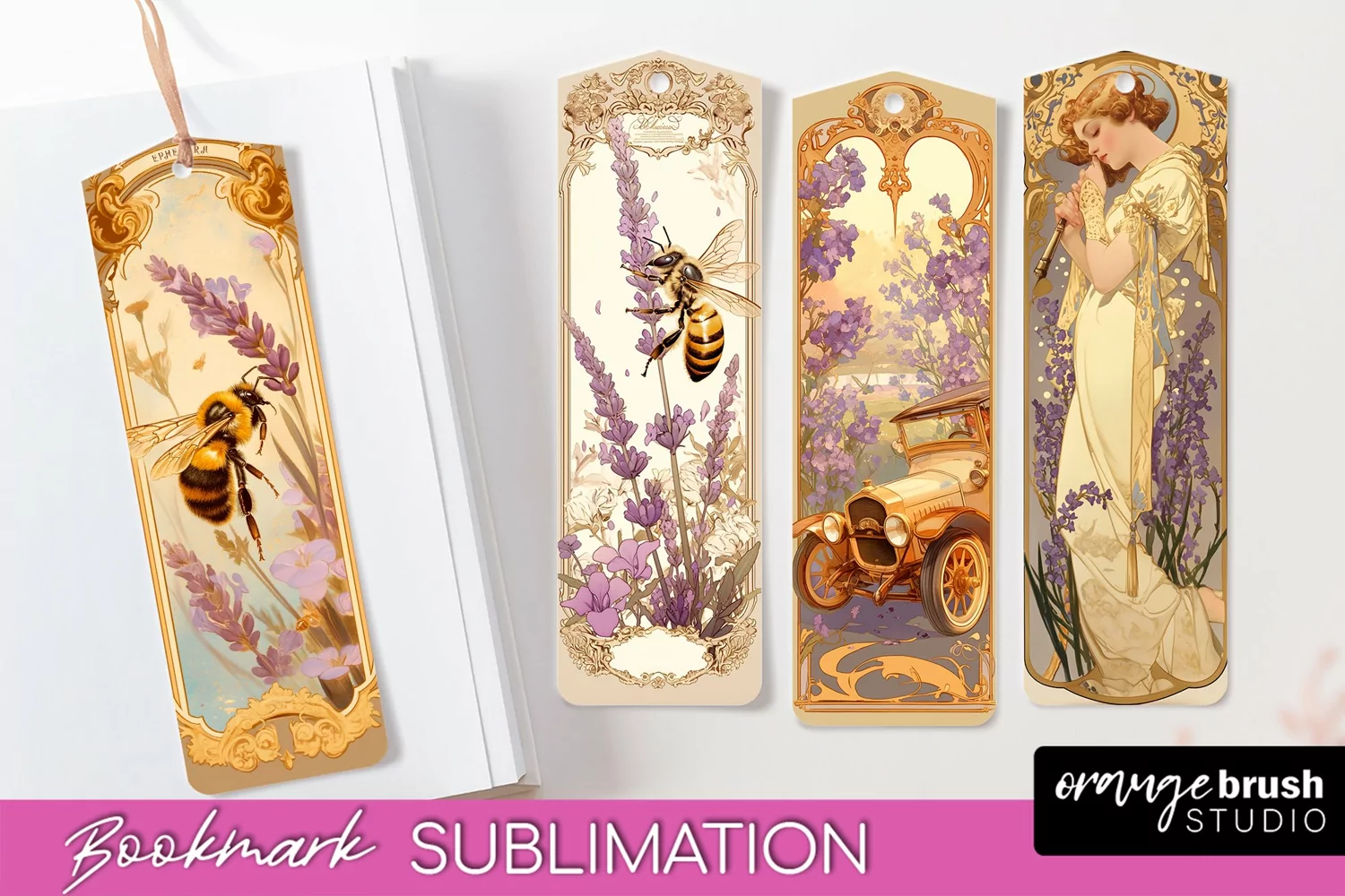 Vintage Scrapbook Bookmark Sublimation - Ephemera Bookmarks product image 1