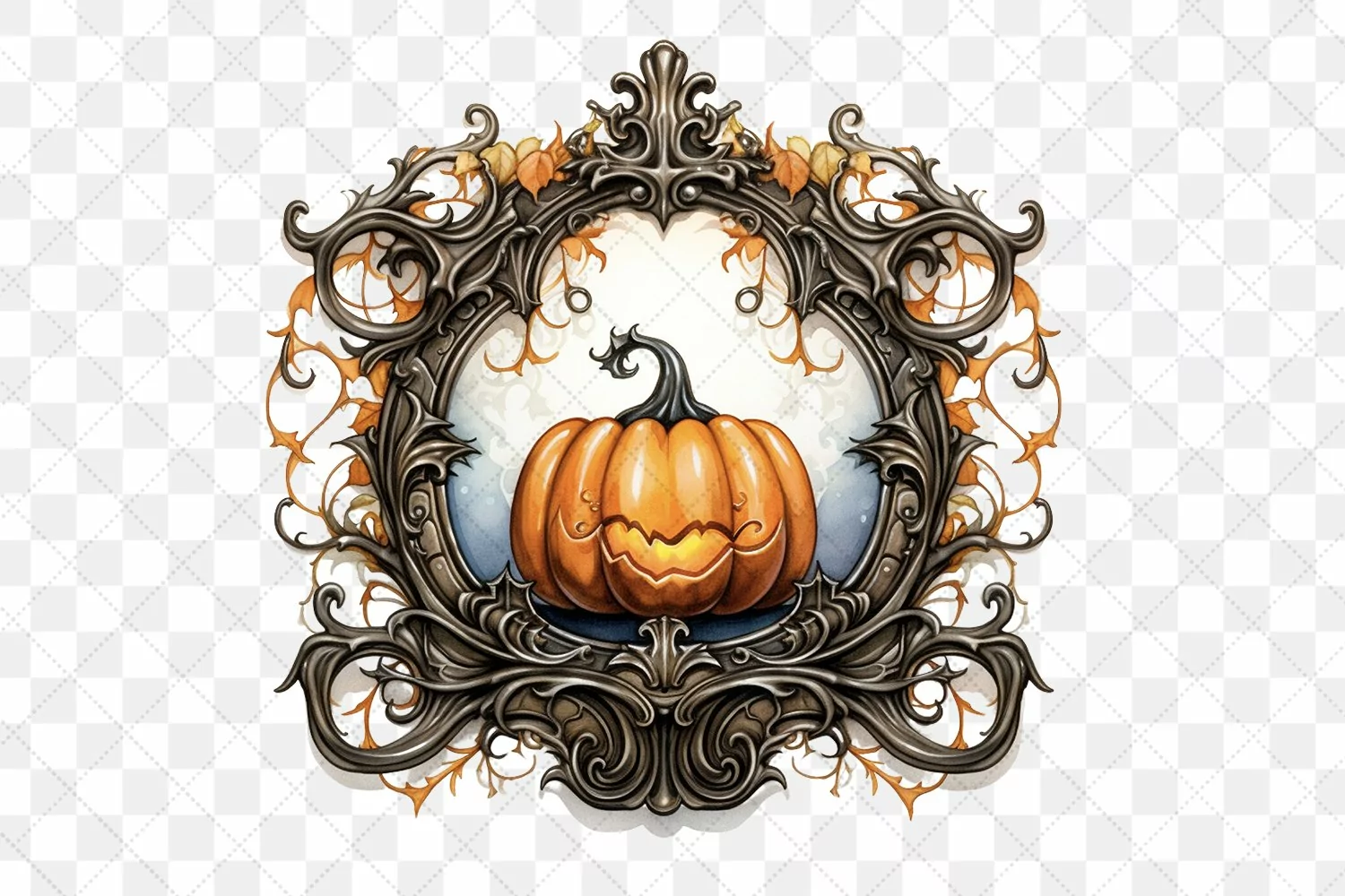 Vintage Halloween Sublimation Clipart product image 1