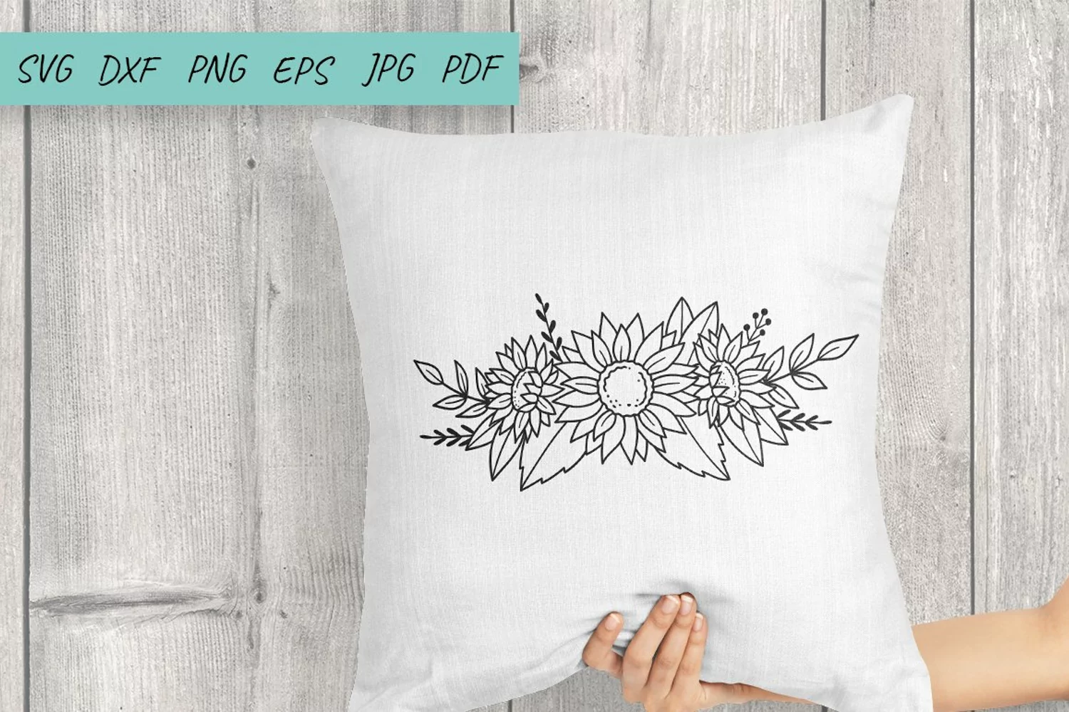 Sunflower SVG file, Flowers SVG, Files for Cricut, Cut File product image 1