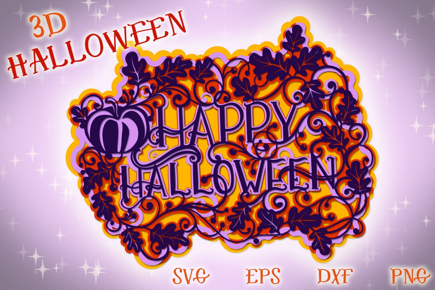3D Halloween - 4 SVG cut files