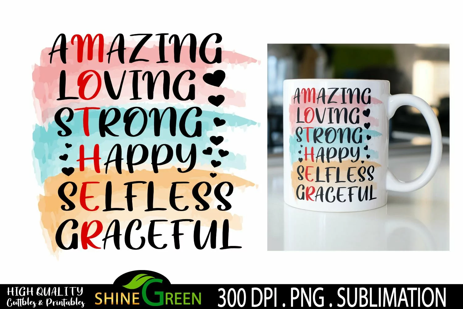 Mothers Day Sublimation Watercolor PNG - Gift Idea for Mom product image 1