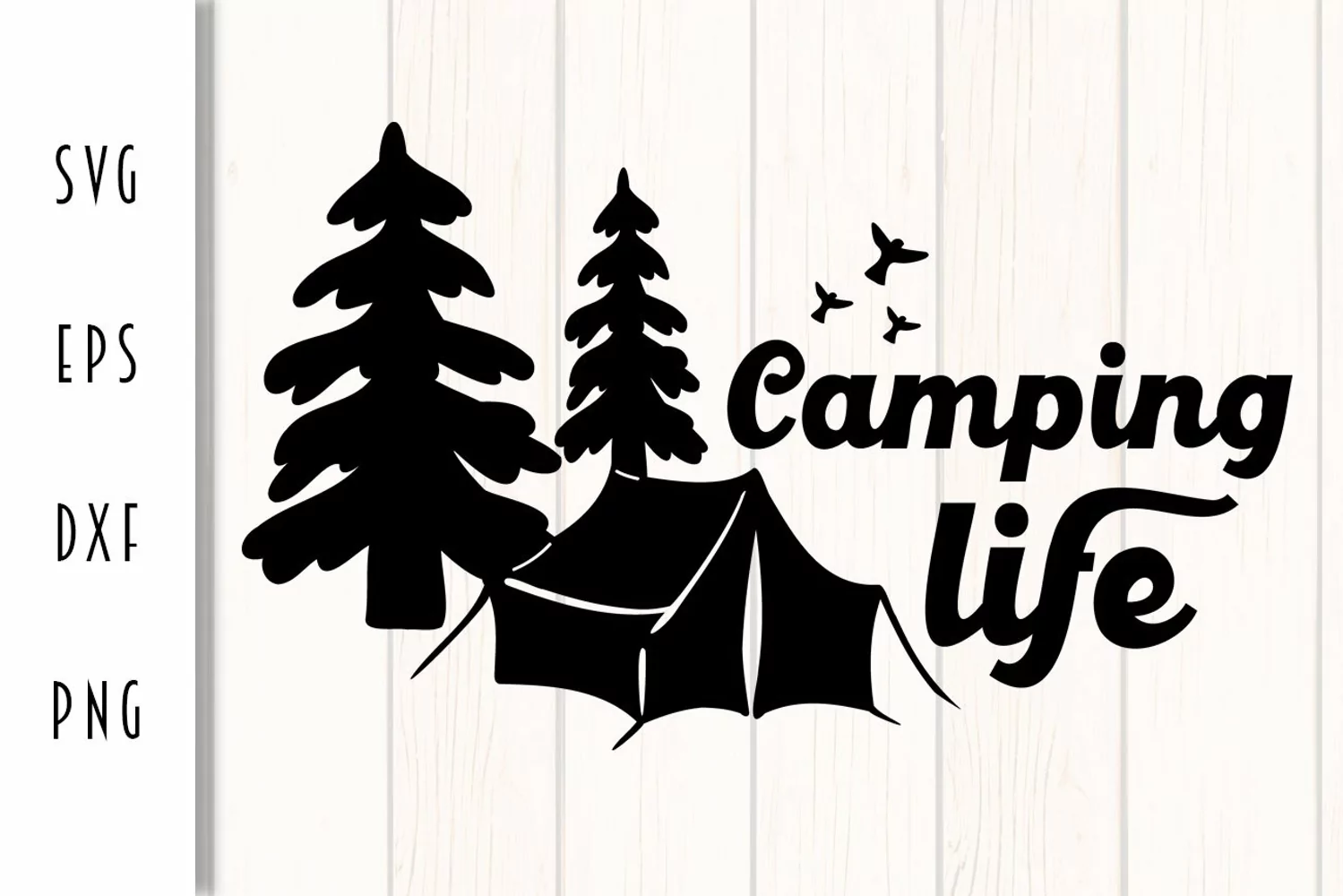 Camping Life Cut File - Summer Vacation product image 1