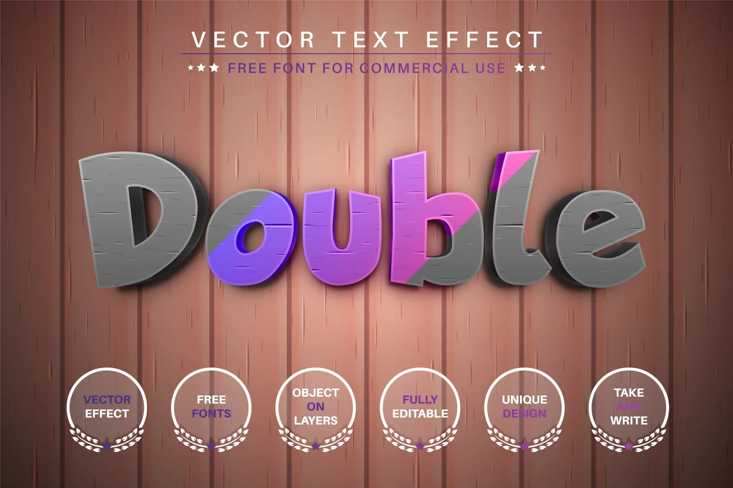 Super Double - Editable Text Effect, Font Style product image 1