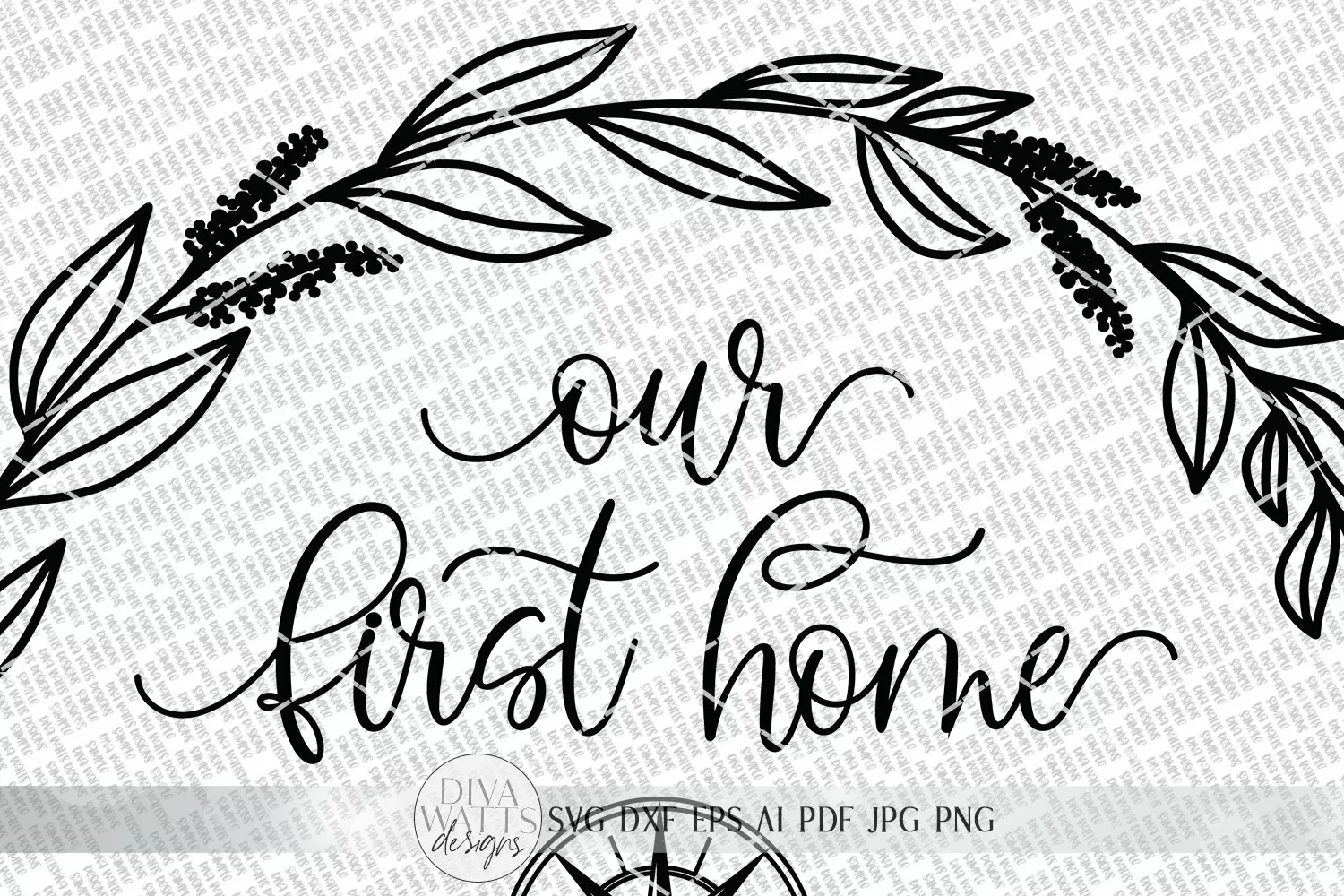 Our First Home SVG | Longitude Latitude SVG | Farmhouse product image 1