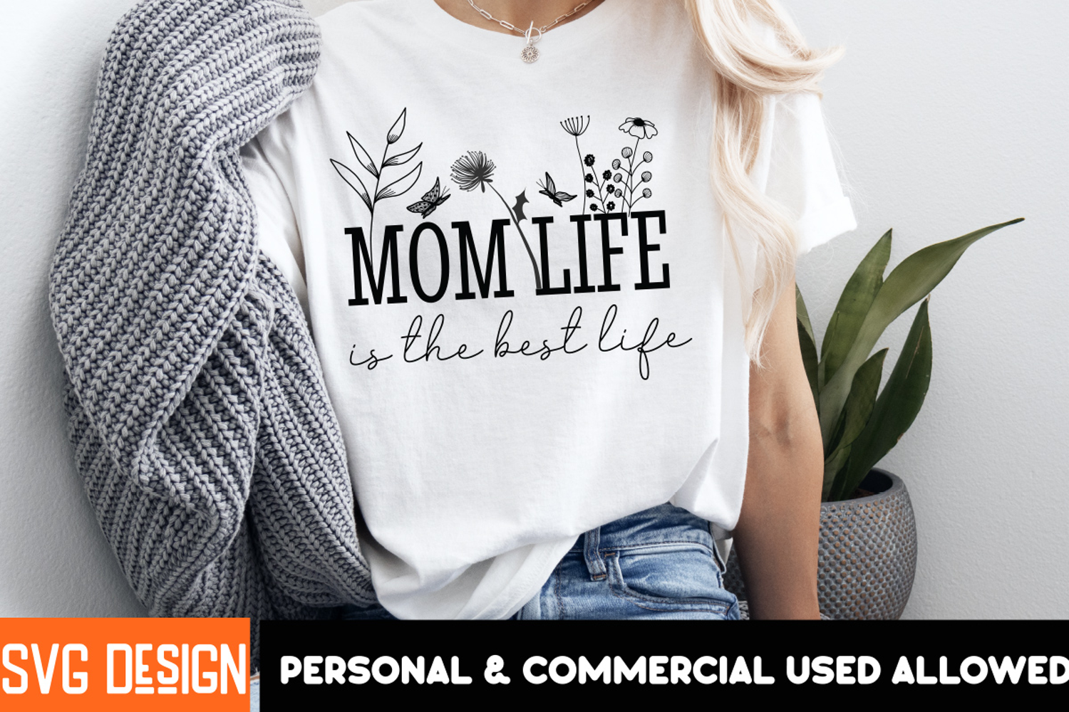 Mom Life is the Best Life SVG Design,Mother's Day SVG Design product image 1