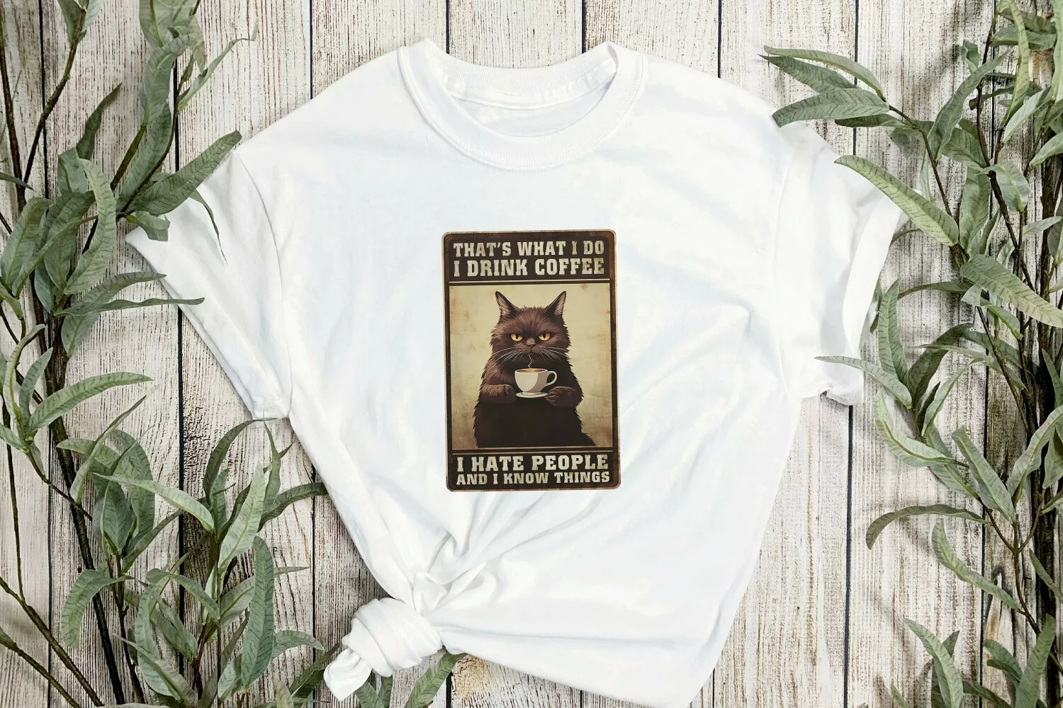 Vintage Black Cat Sublimation Clipart product image 1