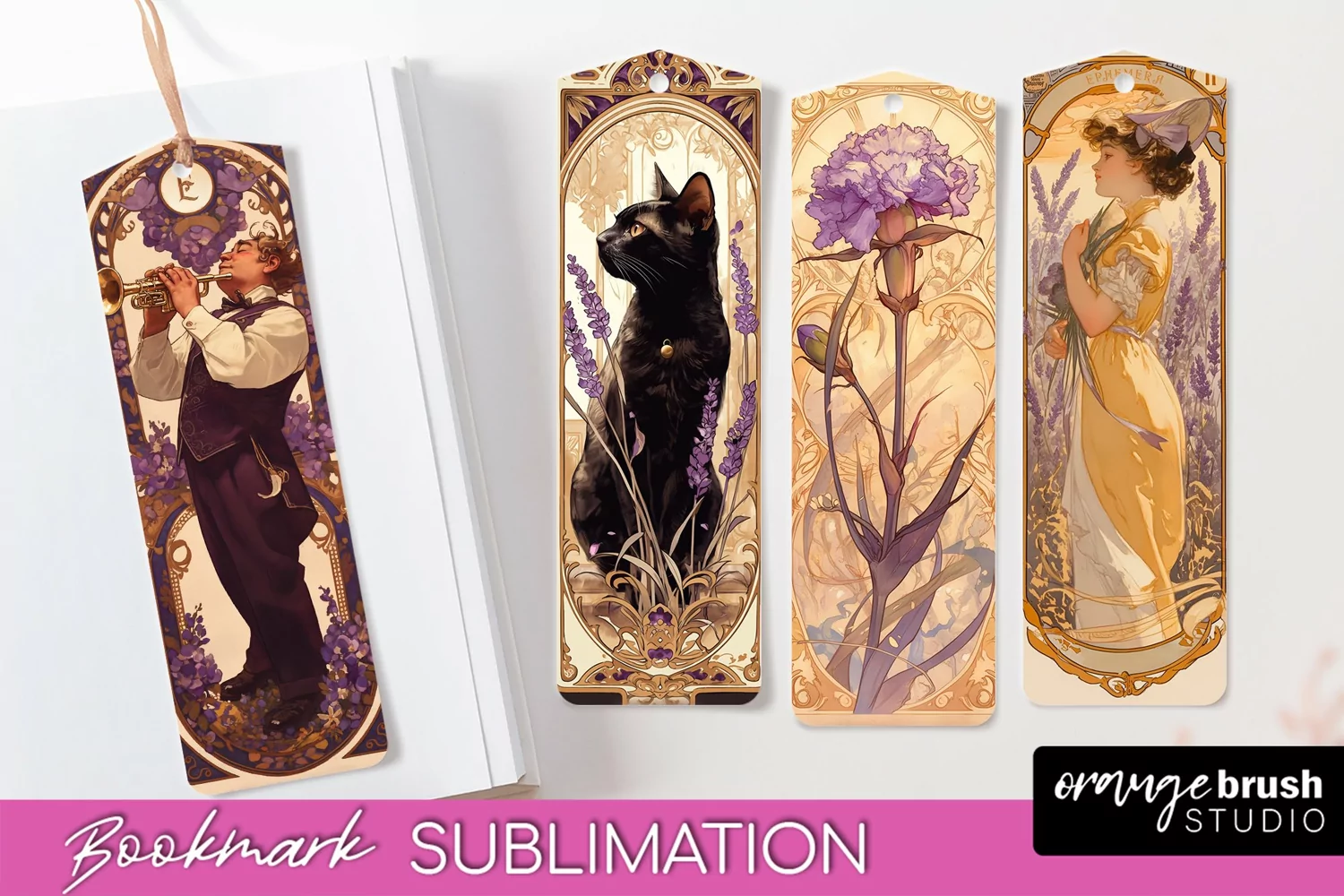 Vintage Scrapbook Bookmark Sublimation - Ephemera Bookmarks product image 1