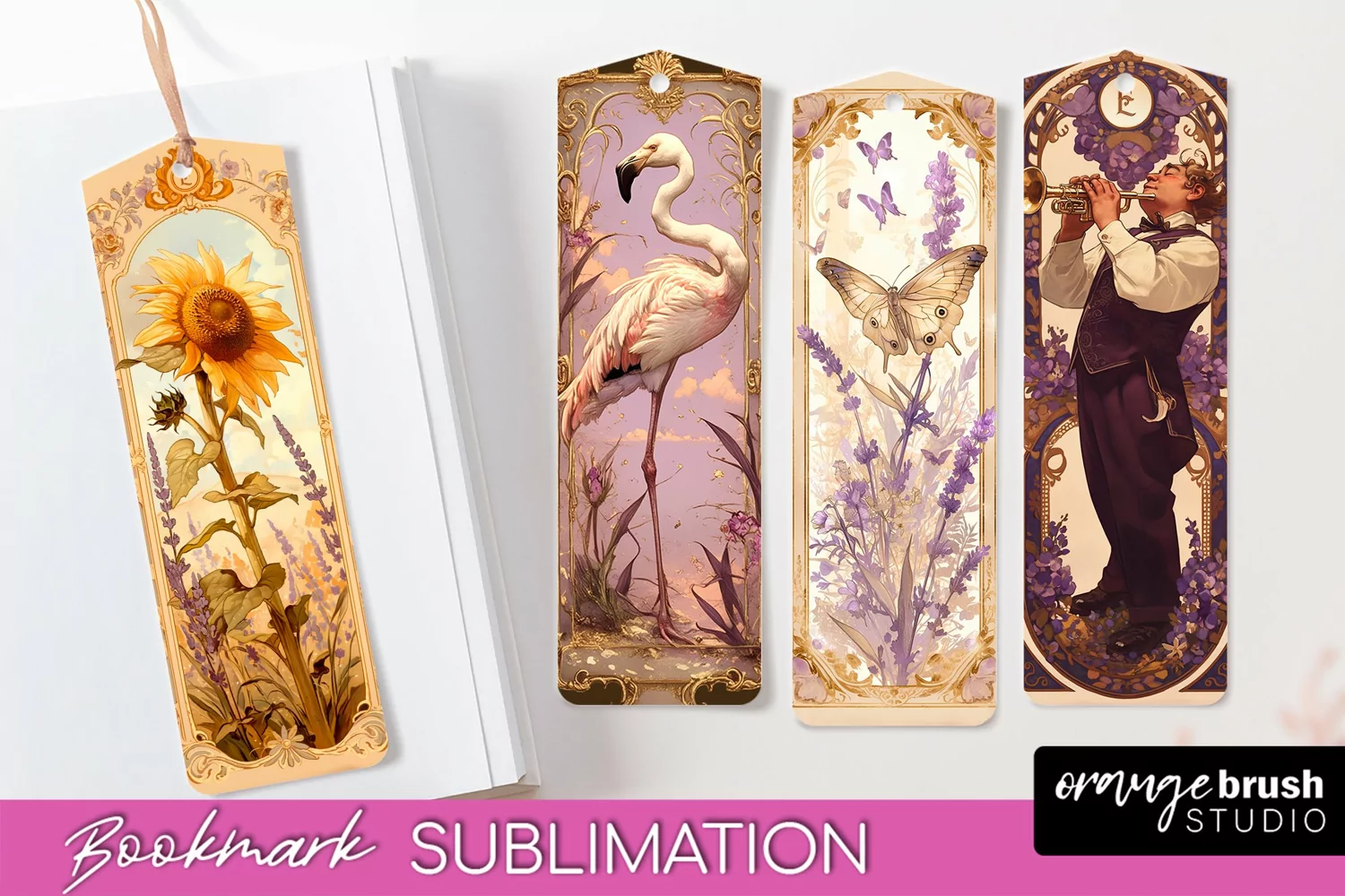 Vintage Scrapbook Bookmark Sublimation - Ephemera Bookmarks product image 1