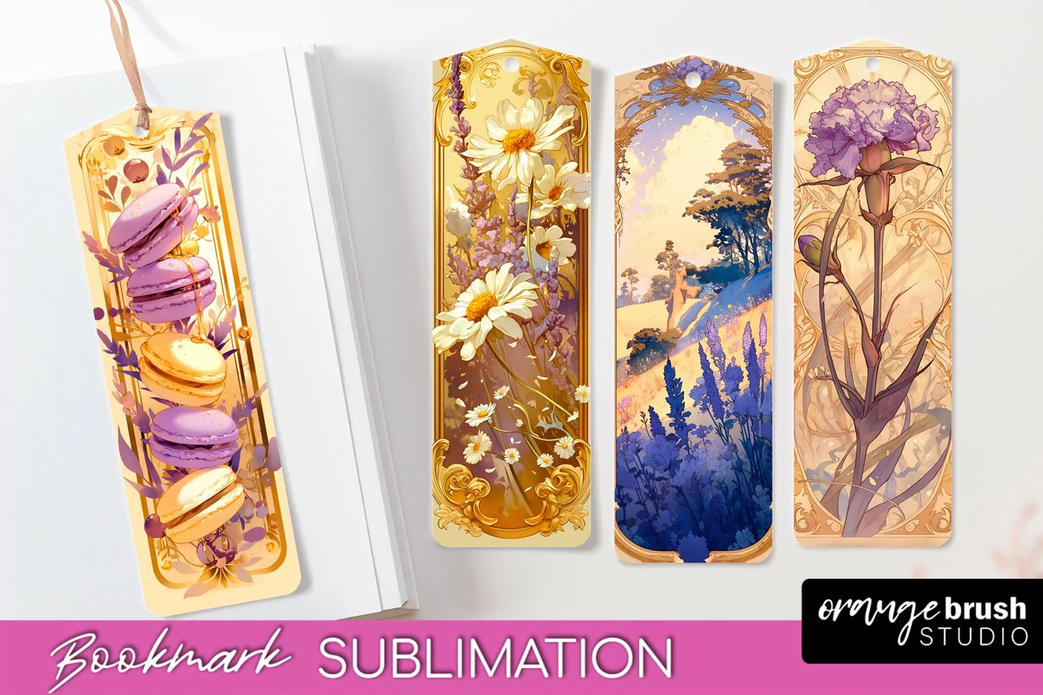 Vintage Scrapbook Bookmark Sublimation - Ephemera Bookmarks product image 1