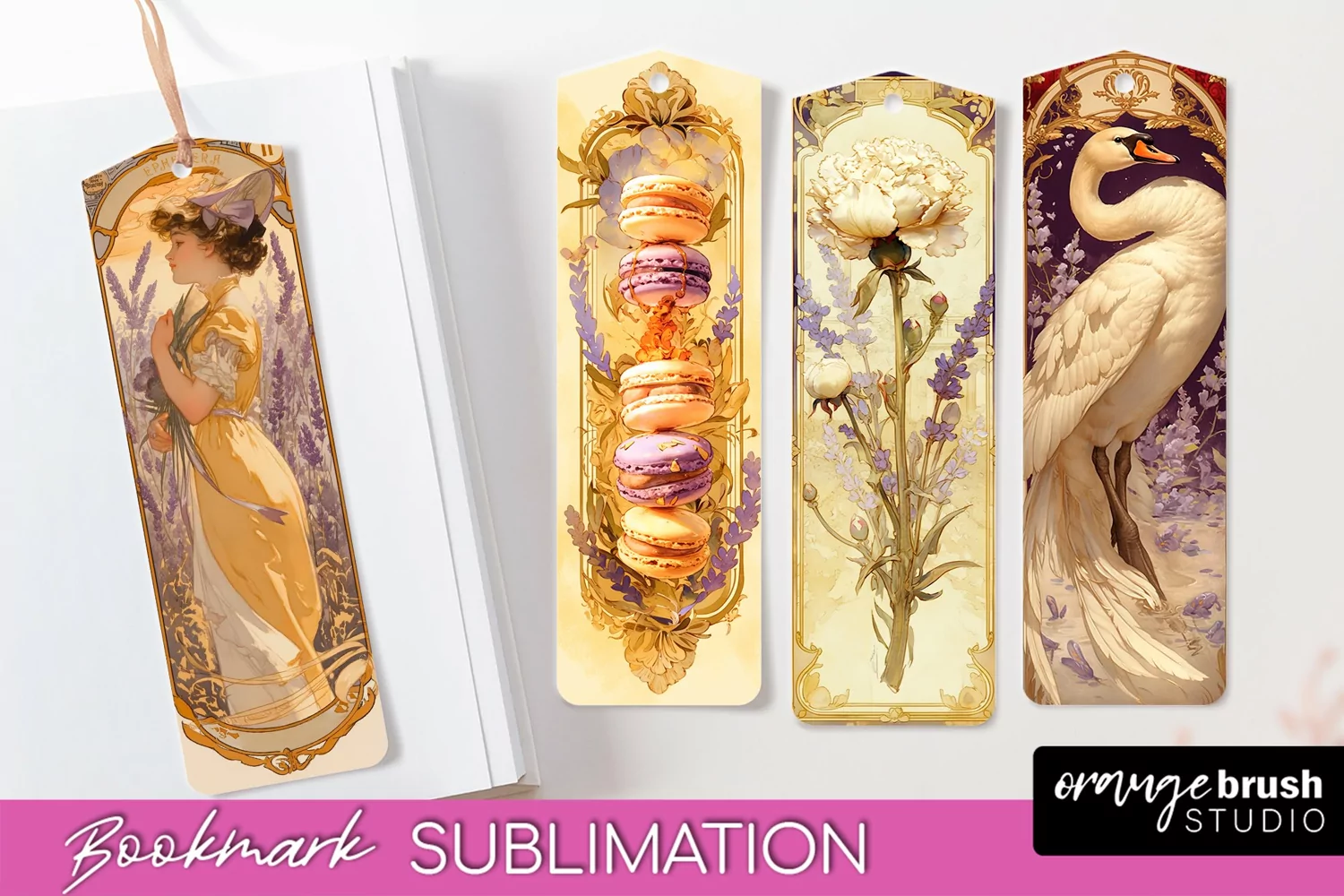 Vintage Scrapbook Bookmark Sublimation - Ephemera Bookmarks product image 1
