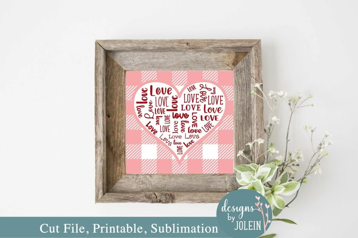 Love Heart Valentine's SVG, Sublimation, Printable product image 1