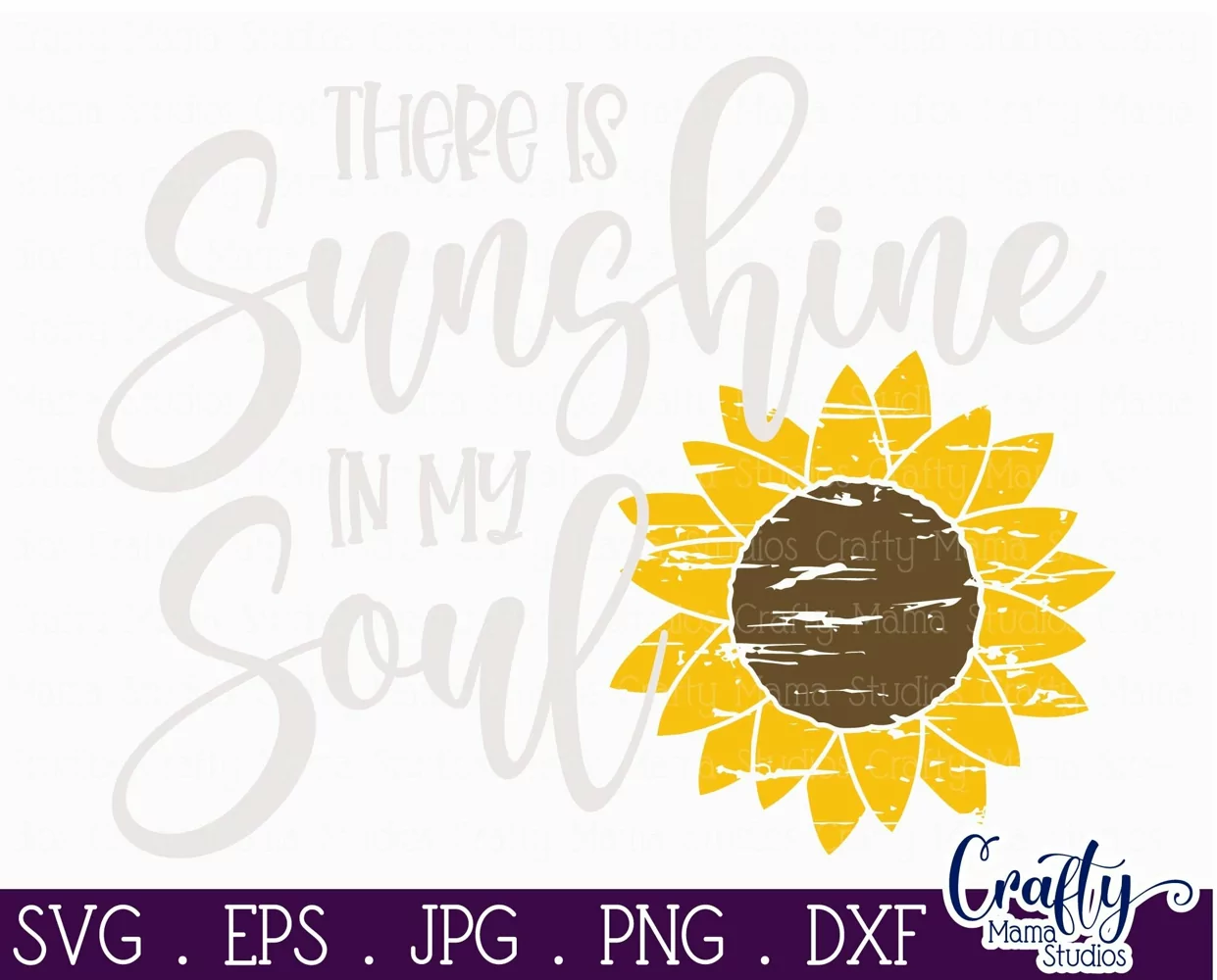 Sunshine In My Soul Sunflower Farmhouse Sign Svg Cut File product image 1