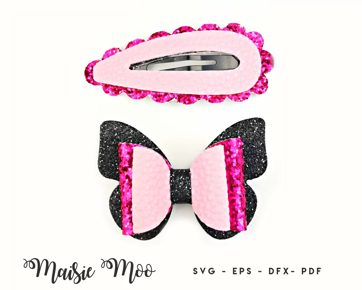 Butterfly Snap Clip SVG, Scalloped Window Snapclip Template product image 1
