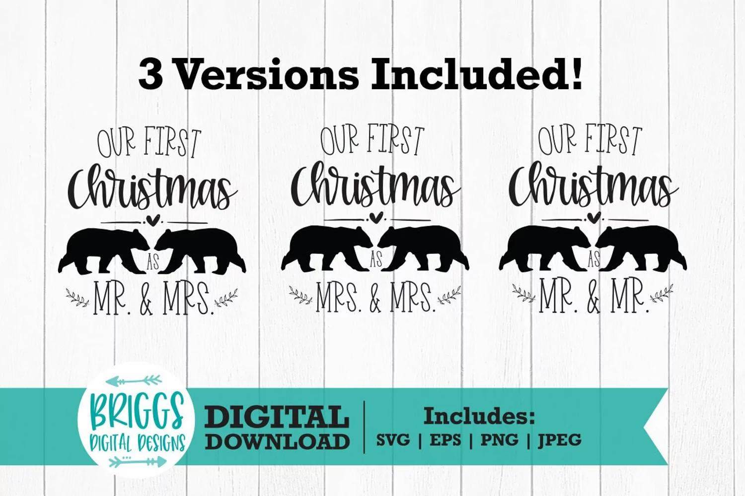 Our First Christmas SVG | Couples Christmas Pajamas SVG product image 1