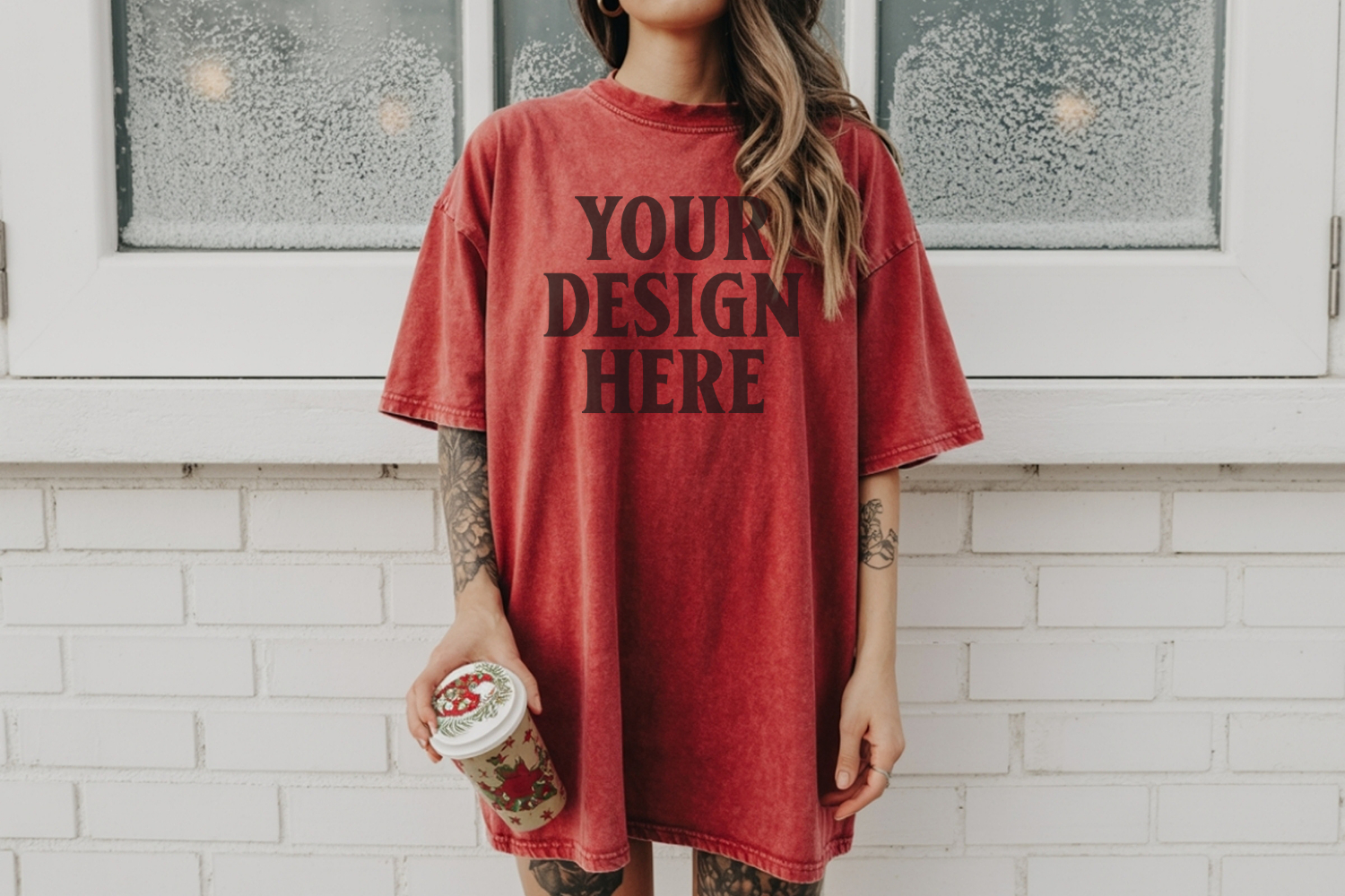 Crimson Christmas Comfort Colors 1717 TShirt Mockup,cc17 product image 1