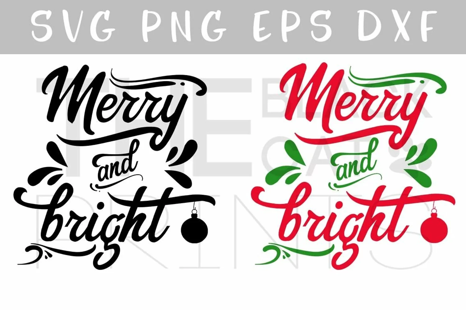 Merry and Bright SVG DXF EPS PNG product image 1