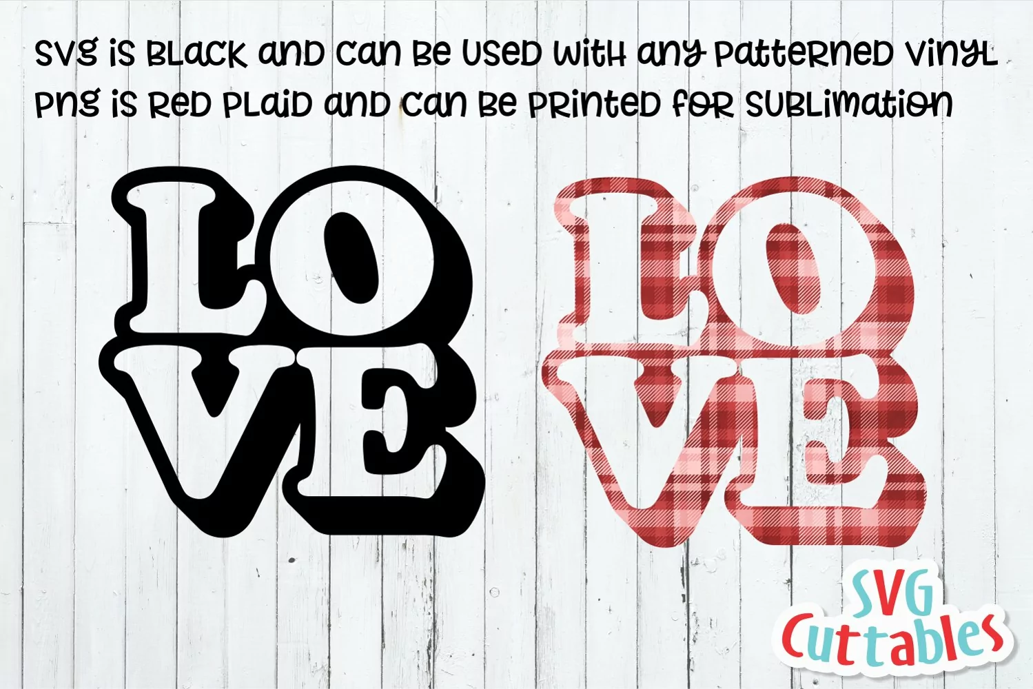 Valentine's Day SVG | Love in Plaid product image 1