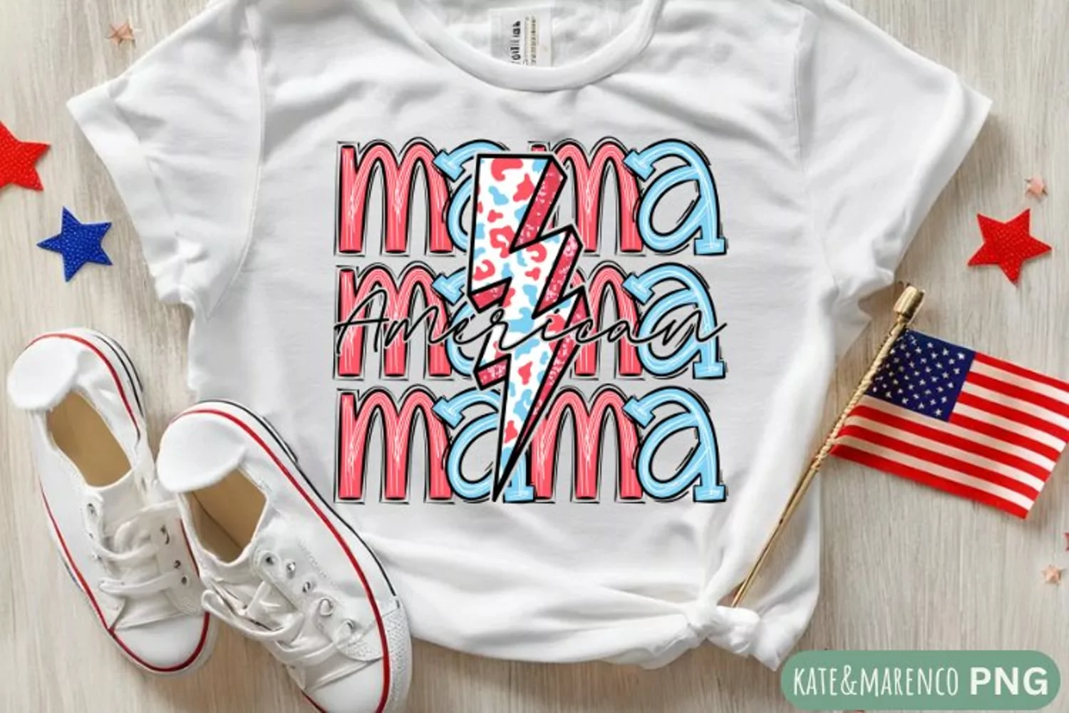 American Mama PNG | Mama PNG | 4th Of July Sublimation product image 1