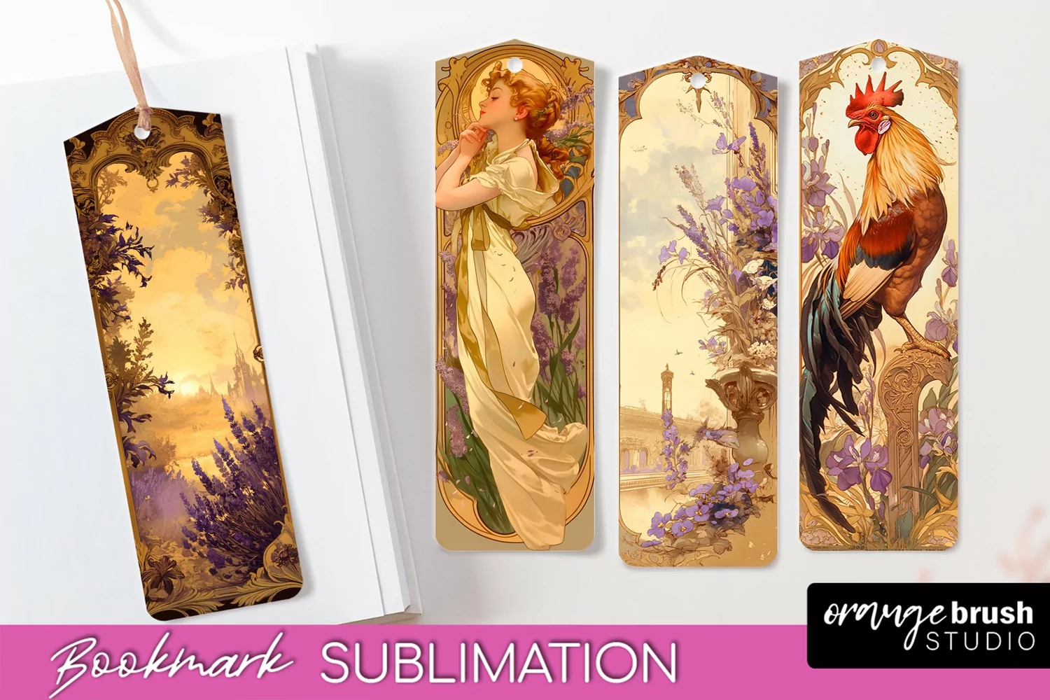 Vintage Scrapbook Bookmark Sublimation - Ephemera Bookmarks product image 1