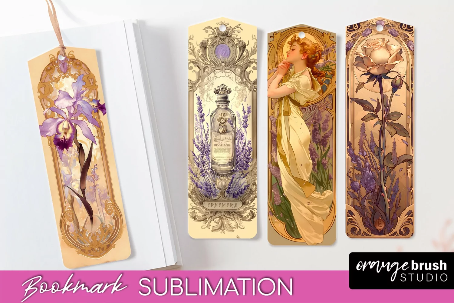 Vintage Scrapbook Bookmark Sublimation - Ephemera Bookmarks product image 1