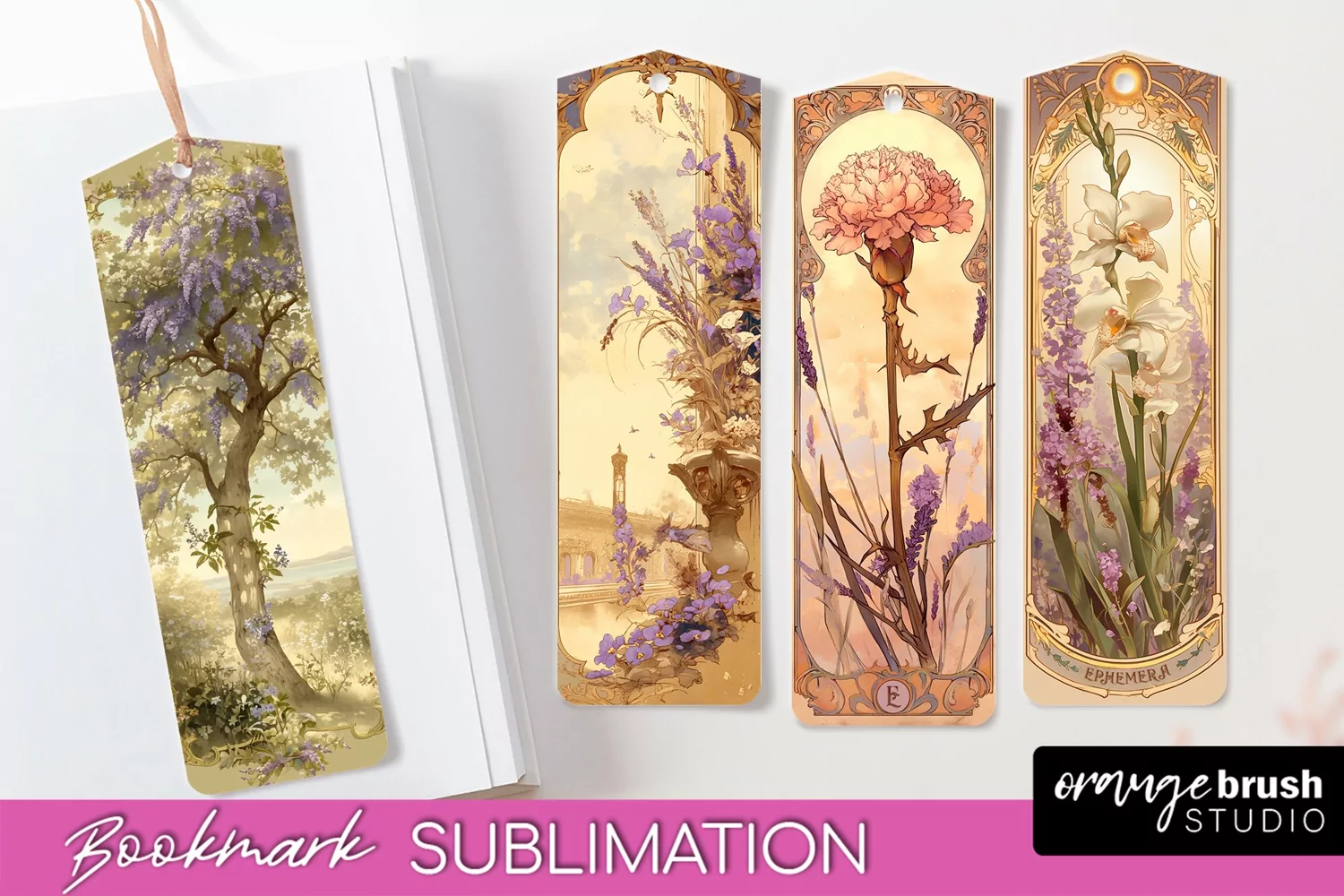 Vintage Scrapbook Bookmark Sublimation - Ephemera Bookmarks product image 1