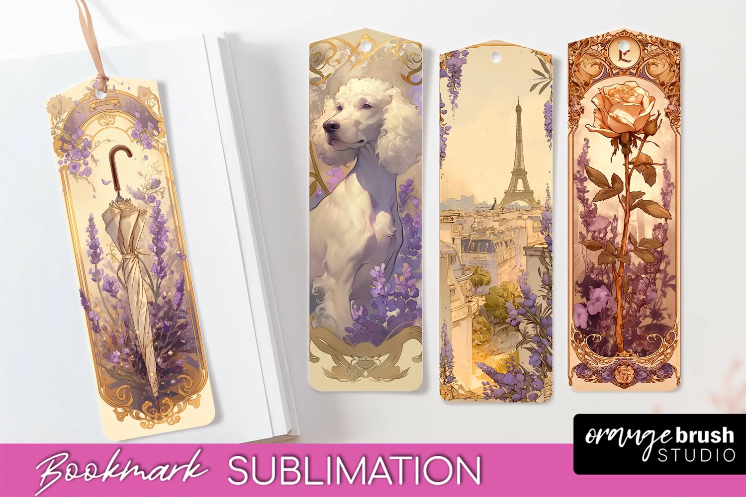 Vintage Scrapbook Bookmark Sublimation - Ephemera Bookmarks product image 1