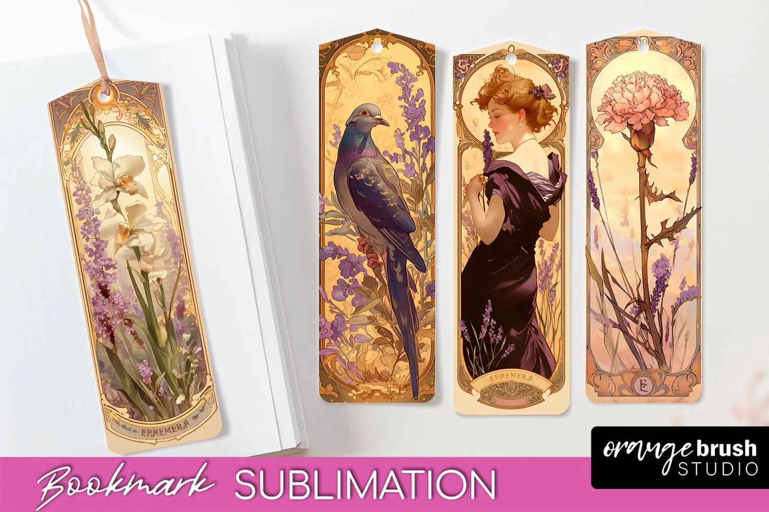 Vintage Scrapbook Bookmark Sublimation - Ephemera Bookmarks product image 1