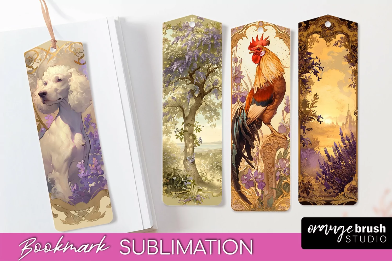 Vintage Scrapbook Bookmark Sublimation - Ephemera Bookmarks product image 1