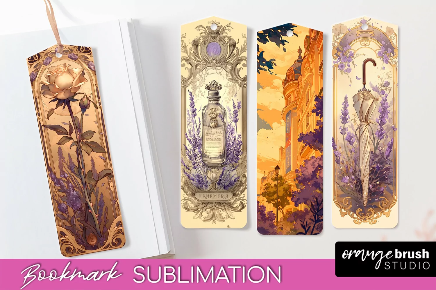 Vintage Scrapbook Bookmark Sublimation - Ephemera Bookmarks product image 1