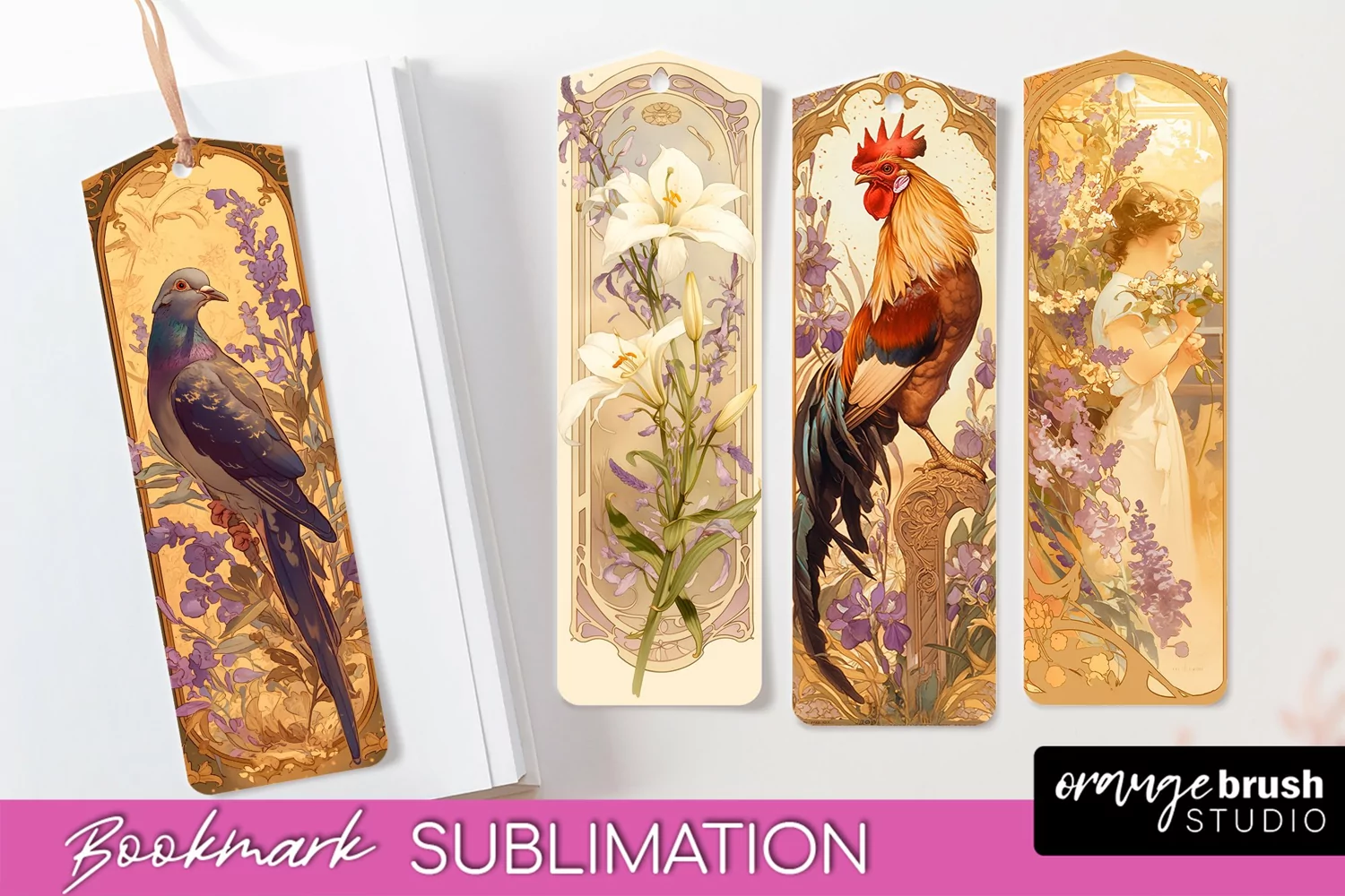 Vintage Scrapbook Bookmark Sublimation - Ephemera Bookmarks product image 1