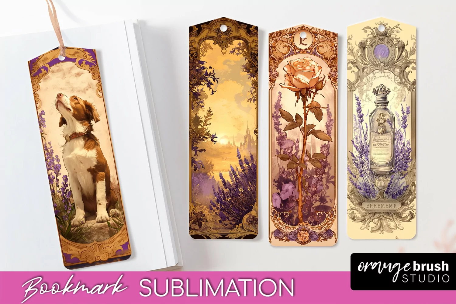 Vintage Scrapbook Bookmark Sublimation - Ephemera Bookmarks product image 1