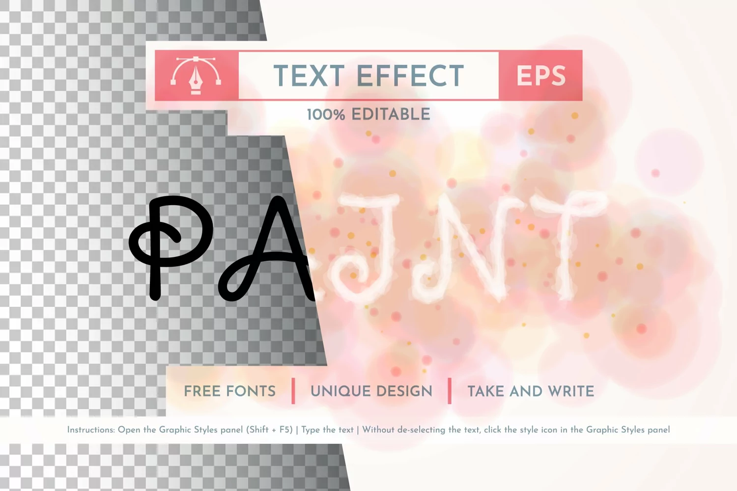Watercolor Paint Text Effect, Graphic Style product image 1