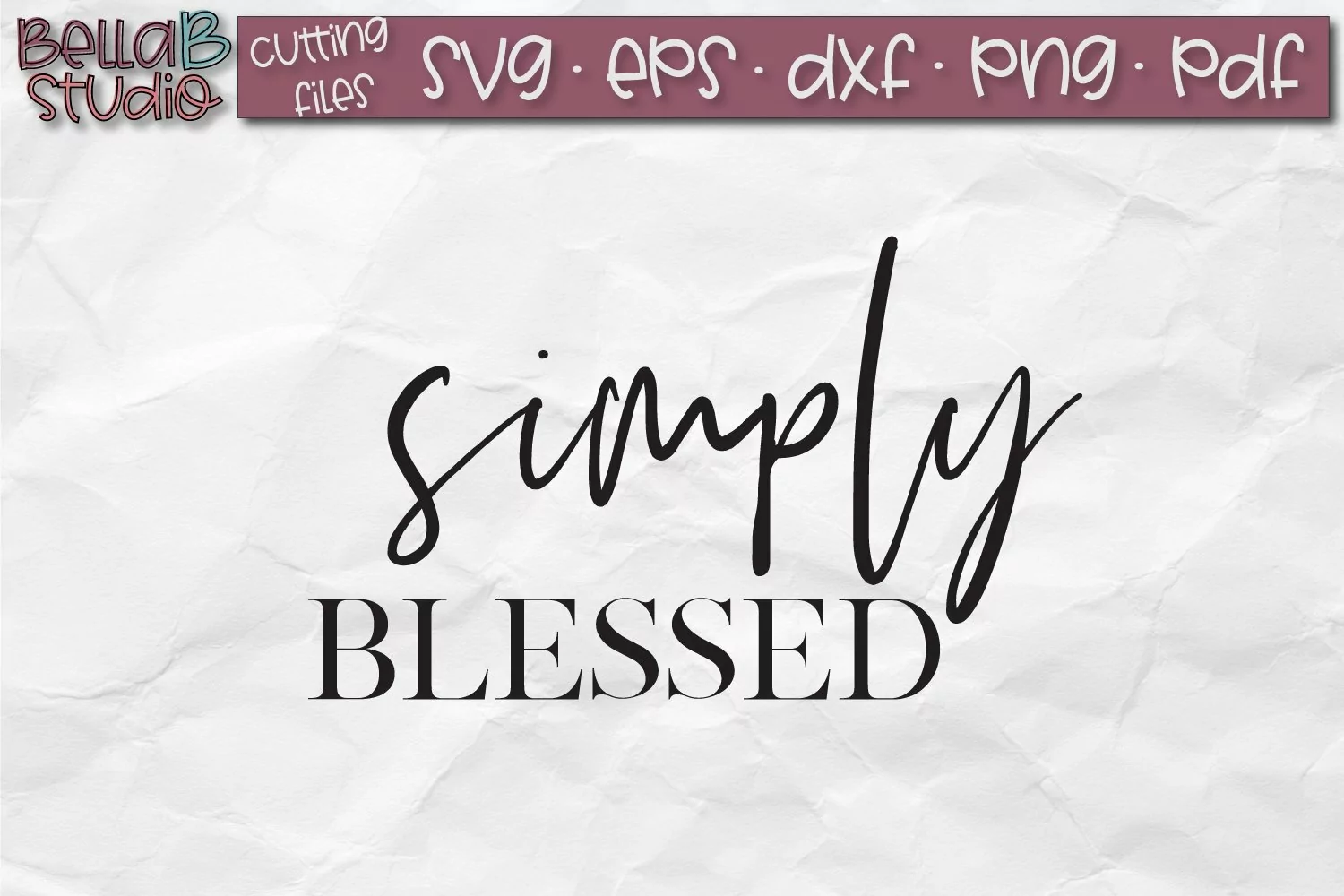 Simply Blessed SVG, Blessed SVG, Wood Sign SVG, Christian product image 1