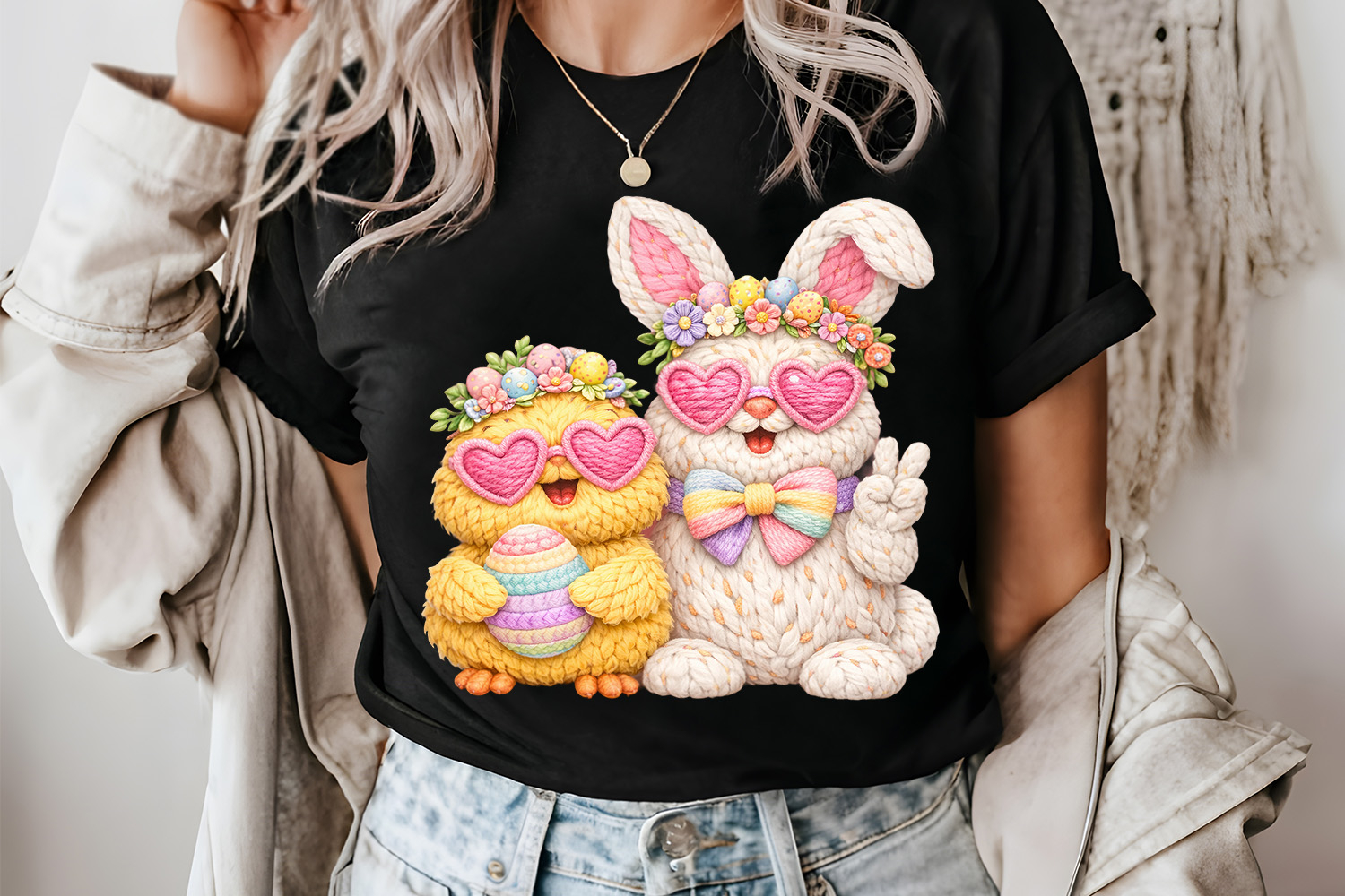 Easter Bunny and Chick png product image 1