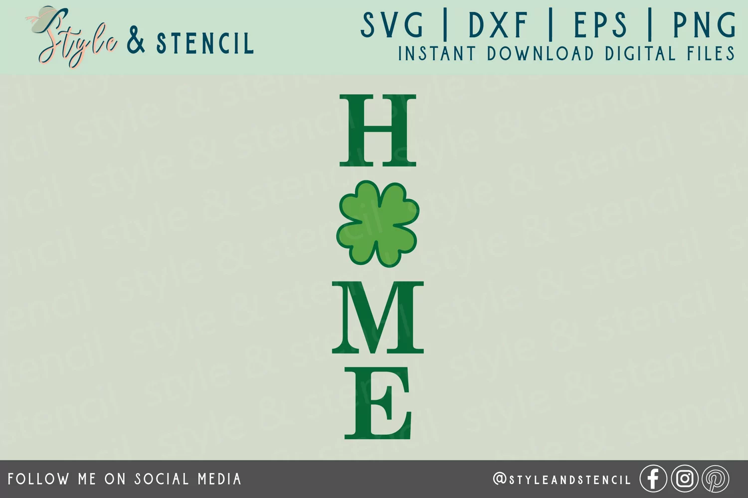St. Pattys Day Home Vertical Sign SVG - SVG, PNG, EPS, DXF product image 1