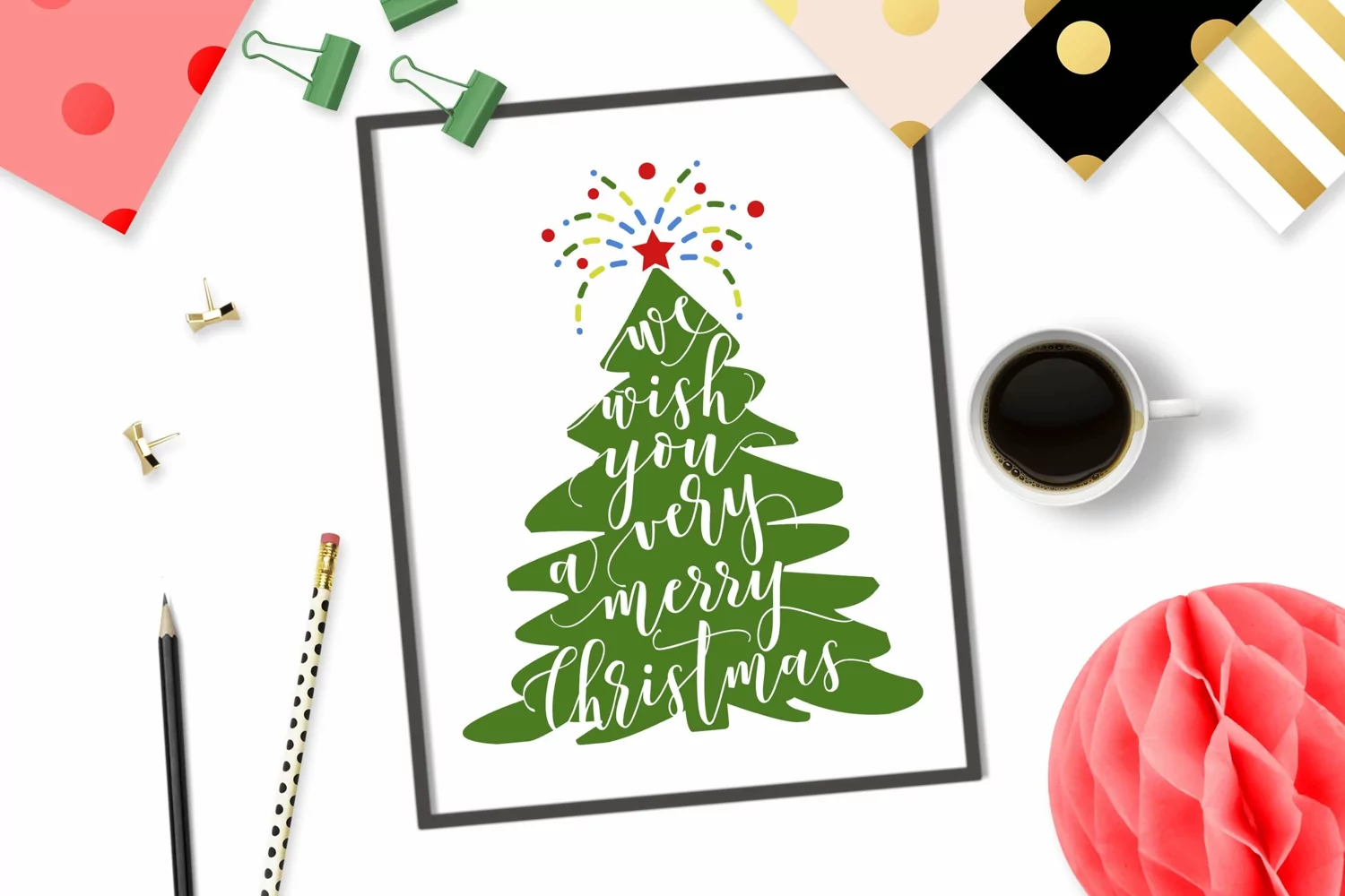 We wish you a very merry Christmas SVG DXF PNG EPS product image 1