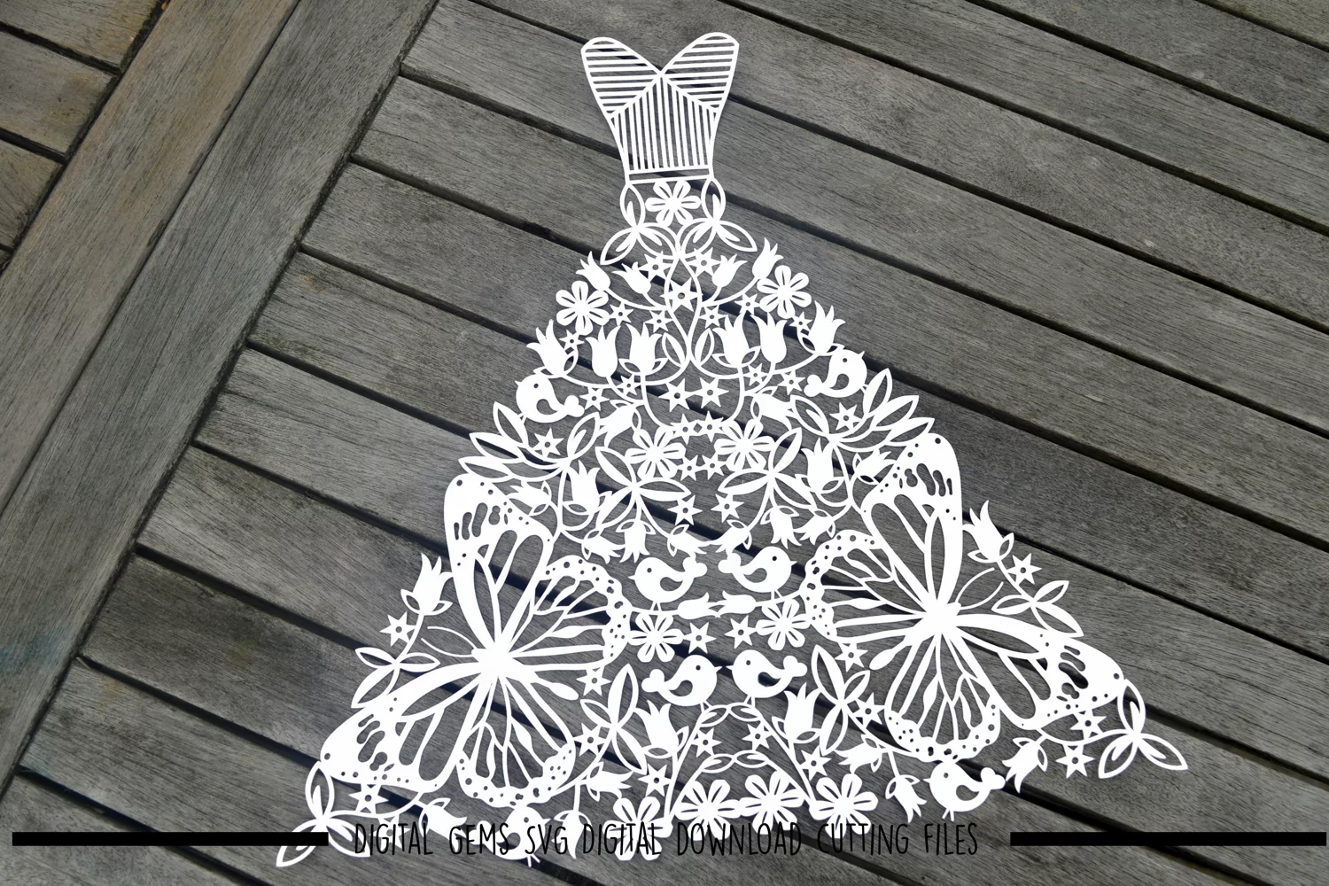 Wedding Dress paper cut design