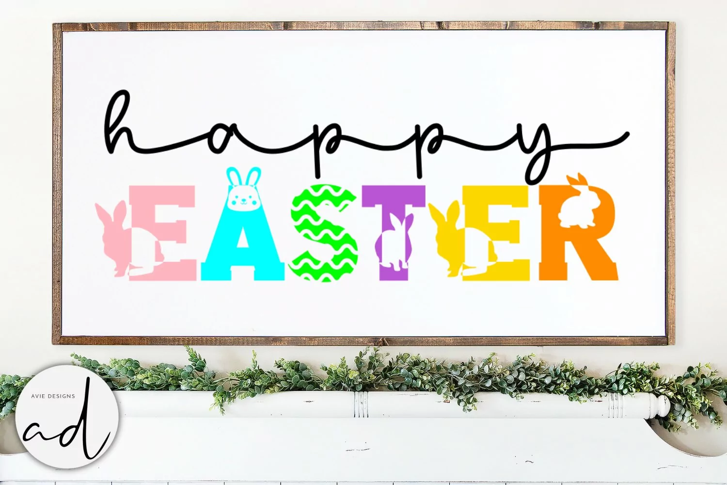 Happy Easter svg | Easter Sign Design product image 1