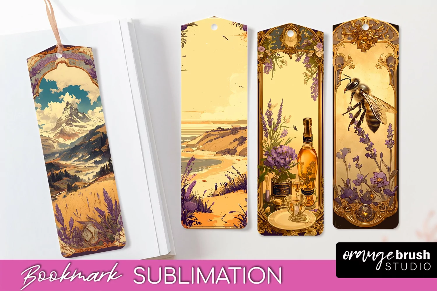 Vintage Scrapbook Bookmark Sublimation - Ephemera Bookmarks product image 1