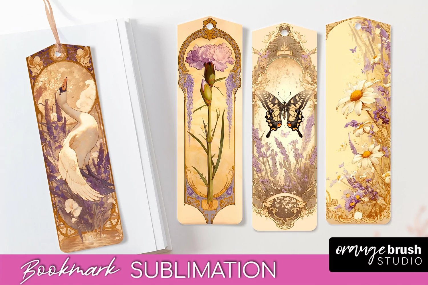 Vintage Scrapbook Bookmark Sublimation - Ephemera Bookmarks product image 1