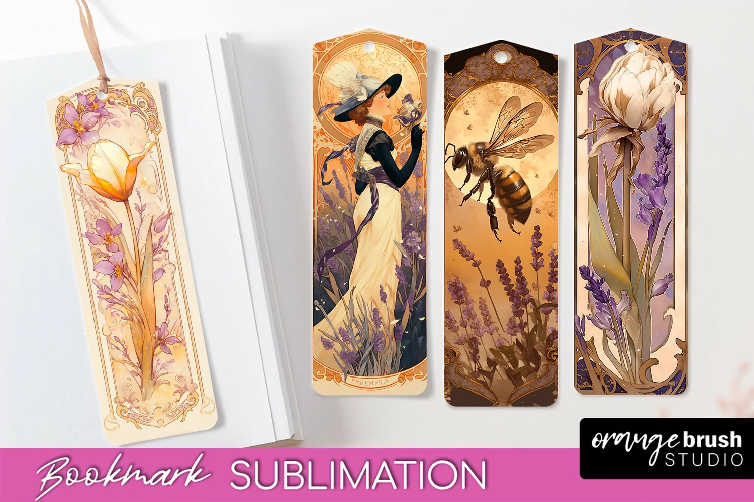 Vintage Scrapbook Bookmark Sublimation - Ephemera Bookmarks product image 1