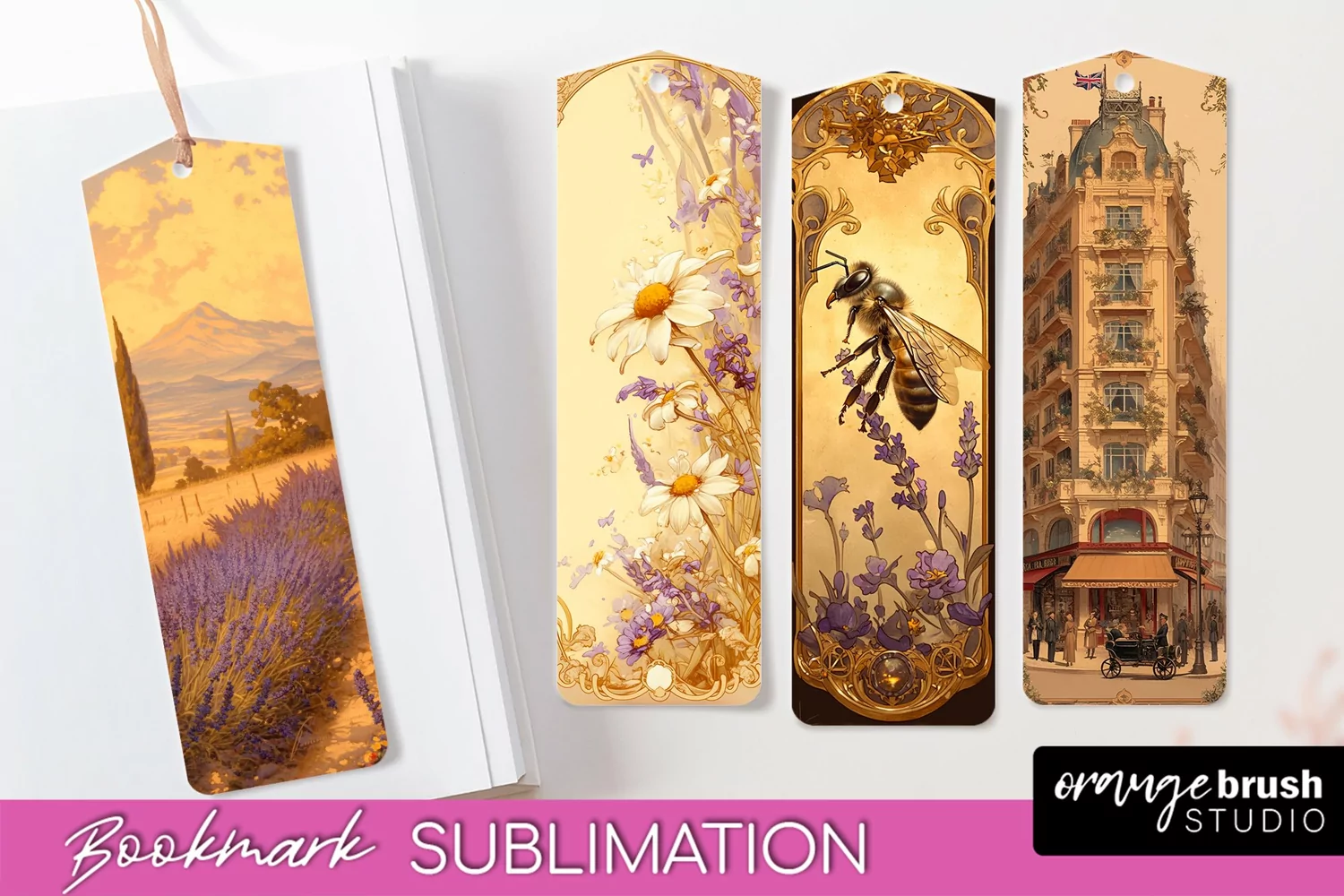 Vintage Scrapbook Bookmark Sublimation - Ephemera Bookmarks product image 1